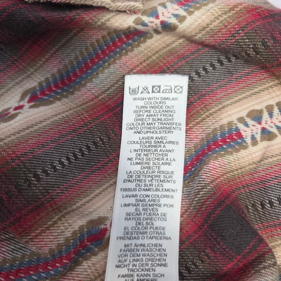 ASOS Flannel Southwestern Print Pearl Snap Button Up Size Men's M - Picture 12 of 13